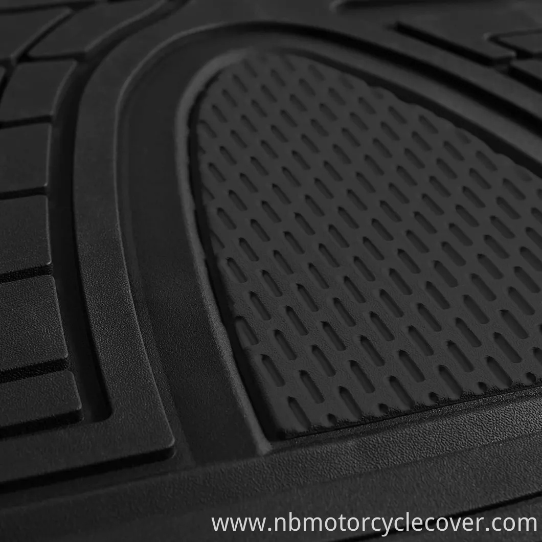 Black Rubber Floor Mat (Heavy Duty Tall Channel, Full Set Trim to Fit)